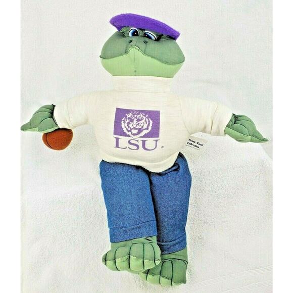 Vintage LSU Singing Frog Croaking Fight Song Team Toad Tigers Plush SEE VIDEO - Picture 2 of 11